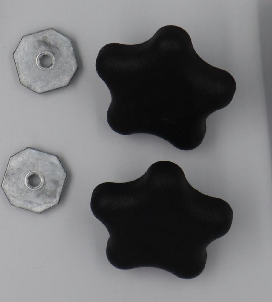 Carefree Pair of Black Locking Knob W/Nut. 901022