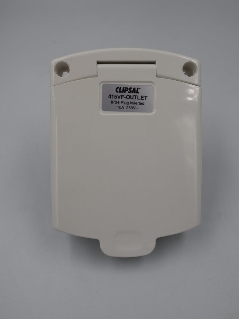 Clipsal (New) White External 10 AMP Power Outlet. V415VFWE