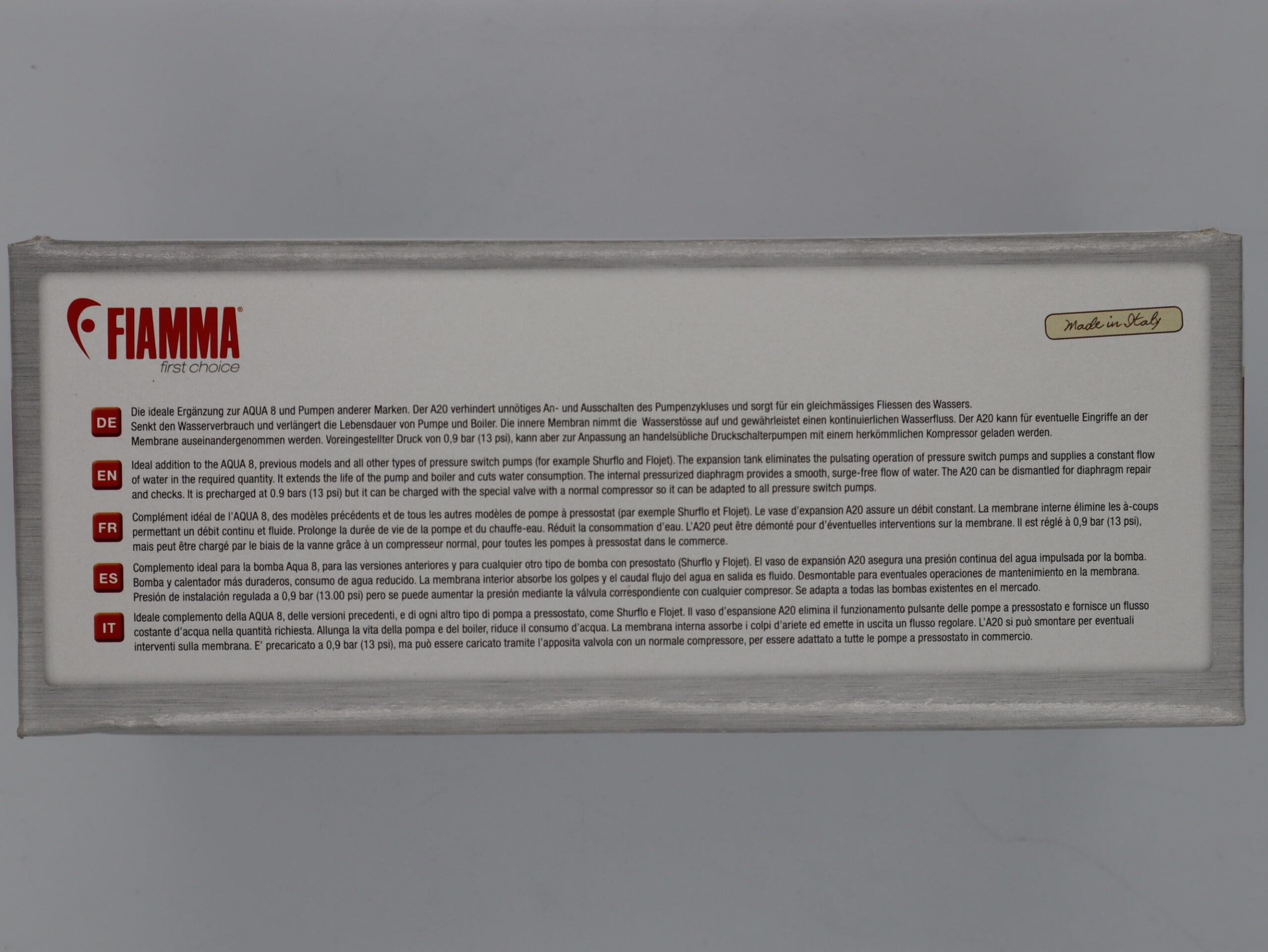 Fiamma A20 Accumulator Tank Blue. 02478-01-