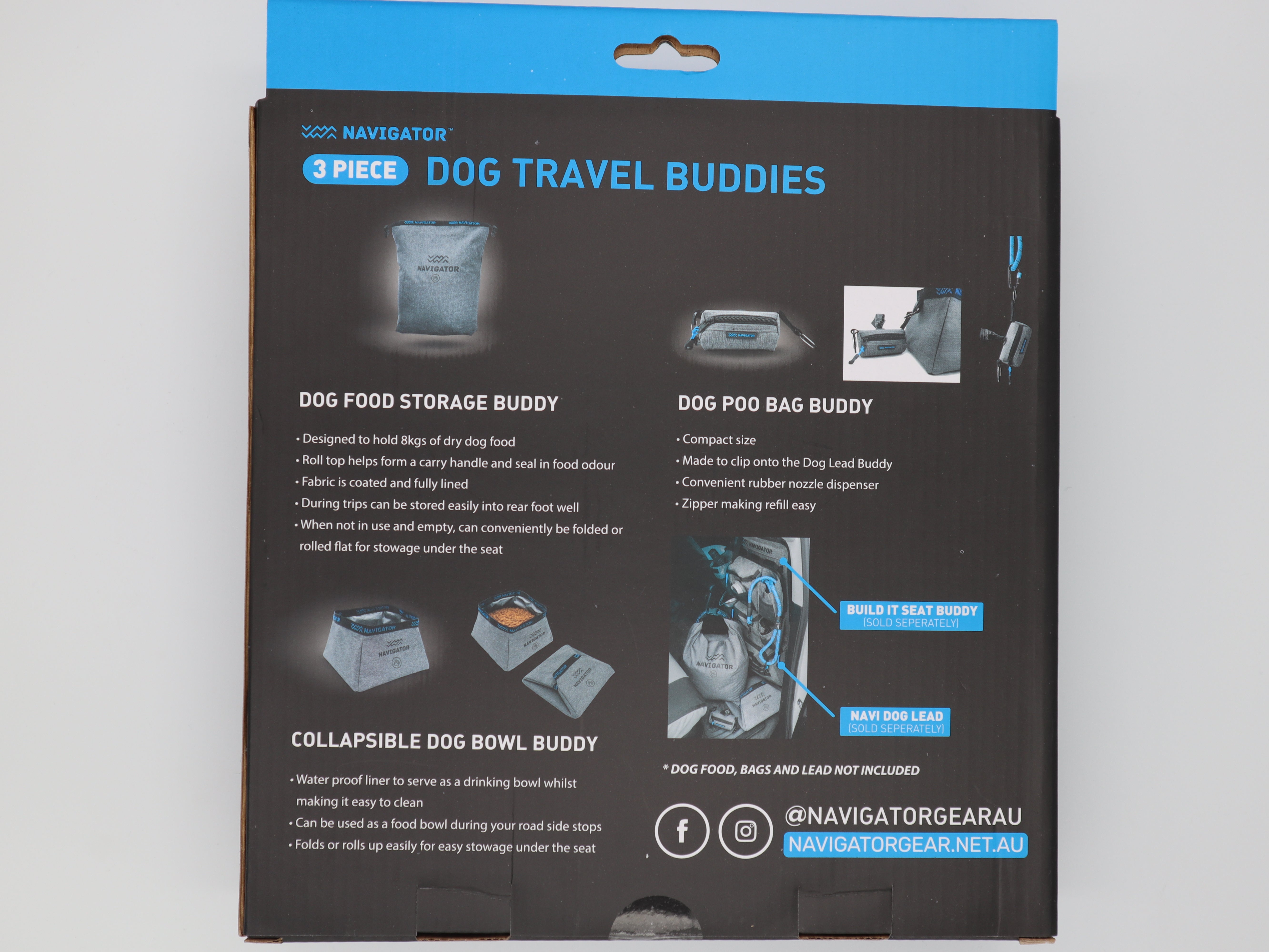 3 PIECE DOG TRAVEL BUDDIES