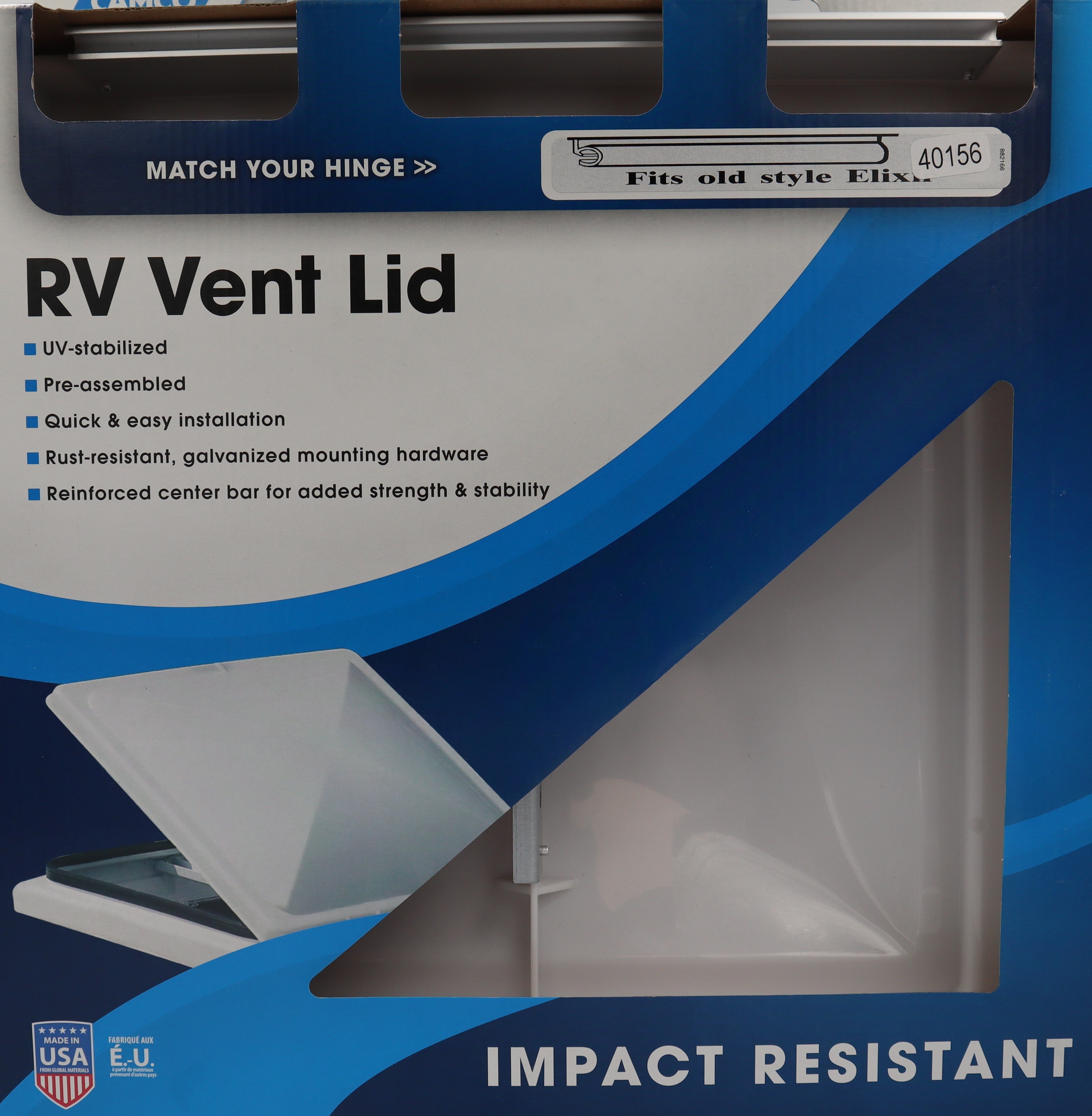 Elixir Hatch 14X14 White Lid Only T/S Old Type. 40156