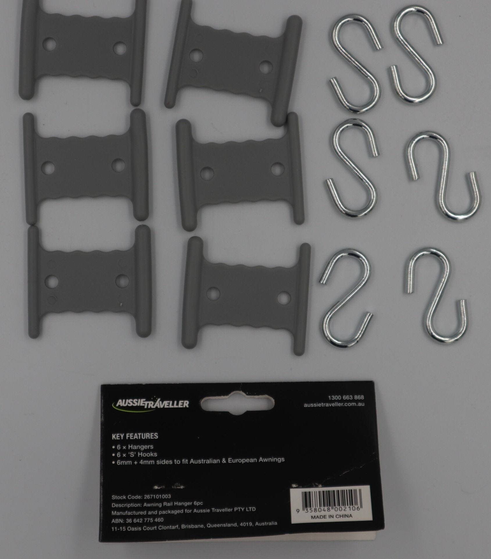 Awning Sail Track Hanger 6Pk Aussie Traveller