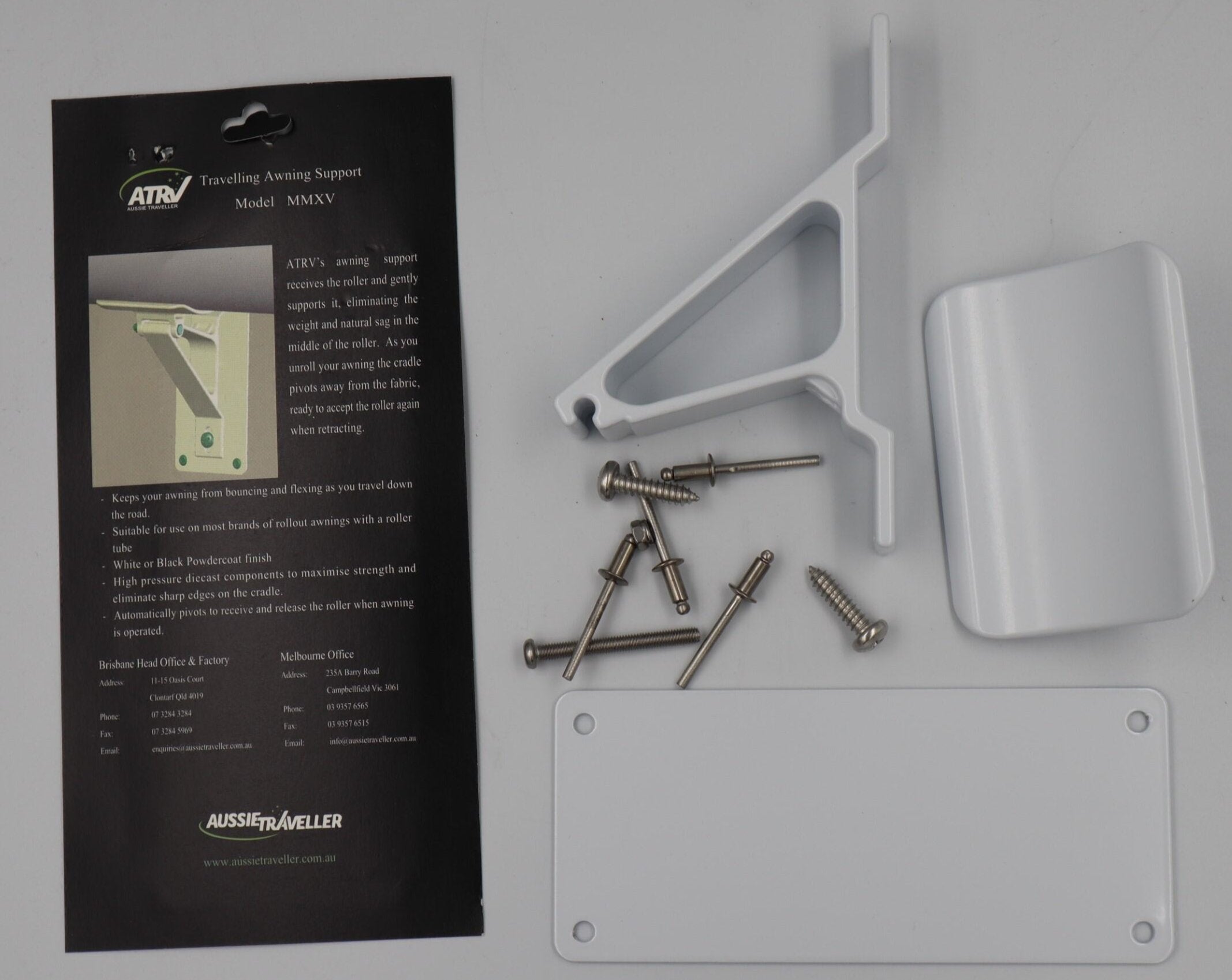 Awning Support Cradle White