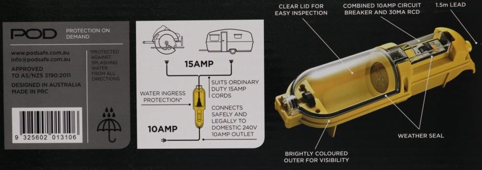 POD 15 Amp to 10 Amp Adapter. RVPOD