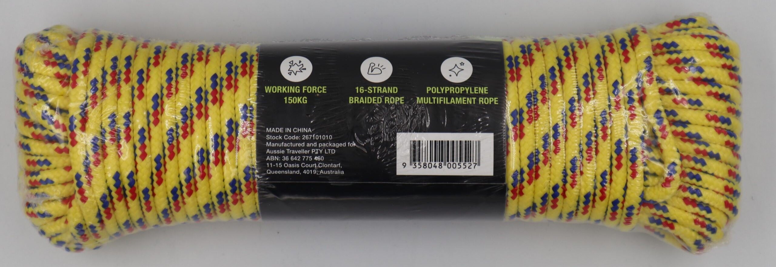 Utility Rope 6mm x 25m Yellow 350Kgs ATRV