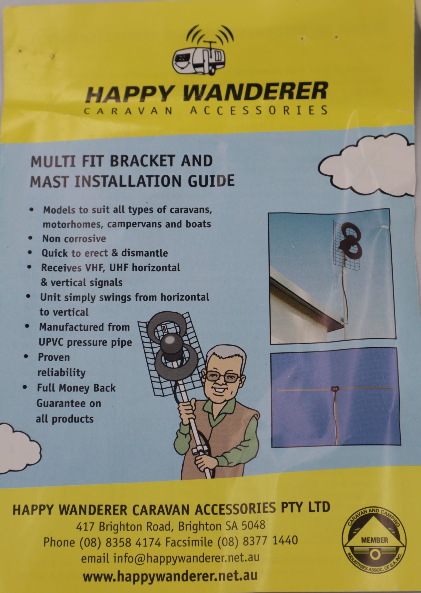 Multi Fit Bracket and Mast. HW-M/FB