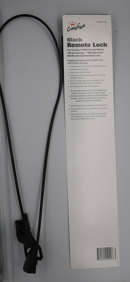 Carefree Black Hardware Remote Lock. 901046