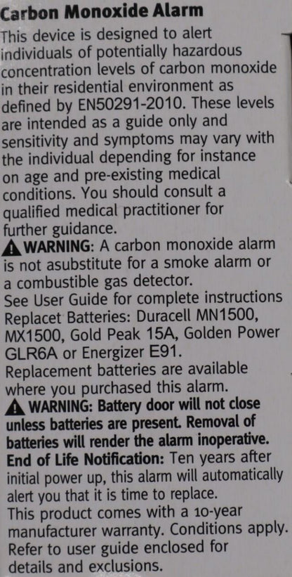 Quell PD04 Carbon Monoxide Digital Display Alarm- 130415