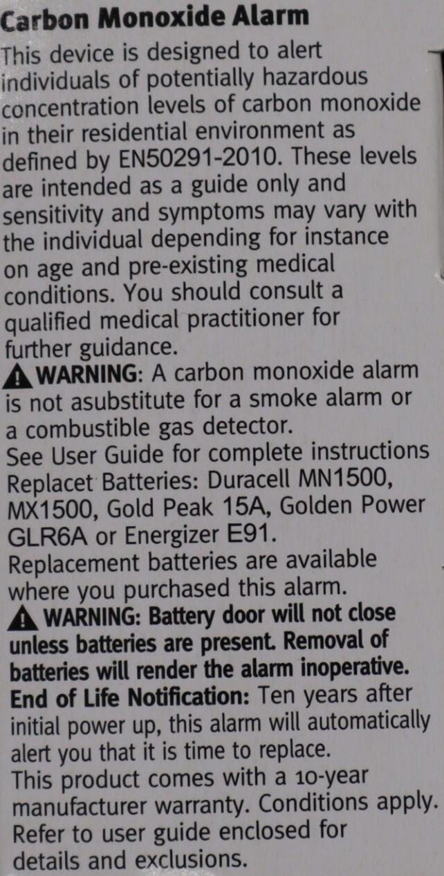 Quell PD04 Carbon Monoxide Digital Display Alarm- 130415