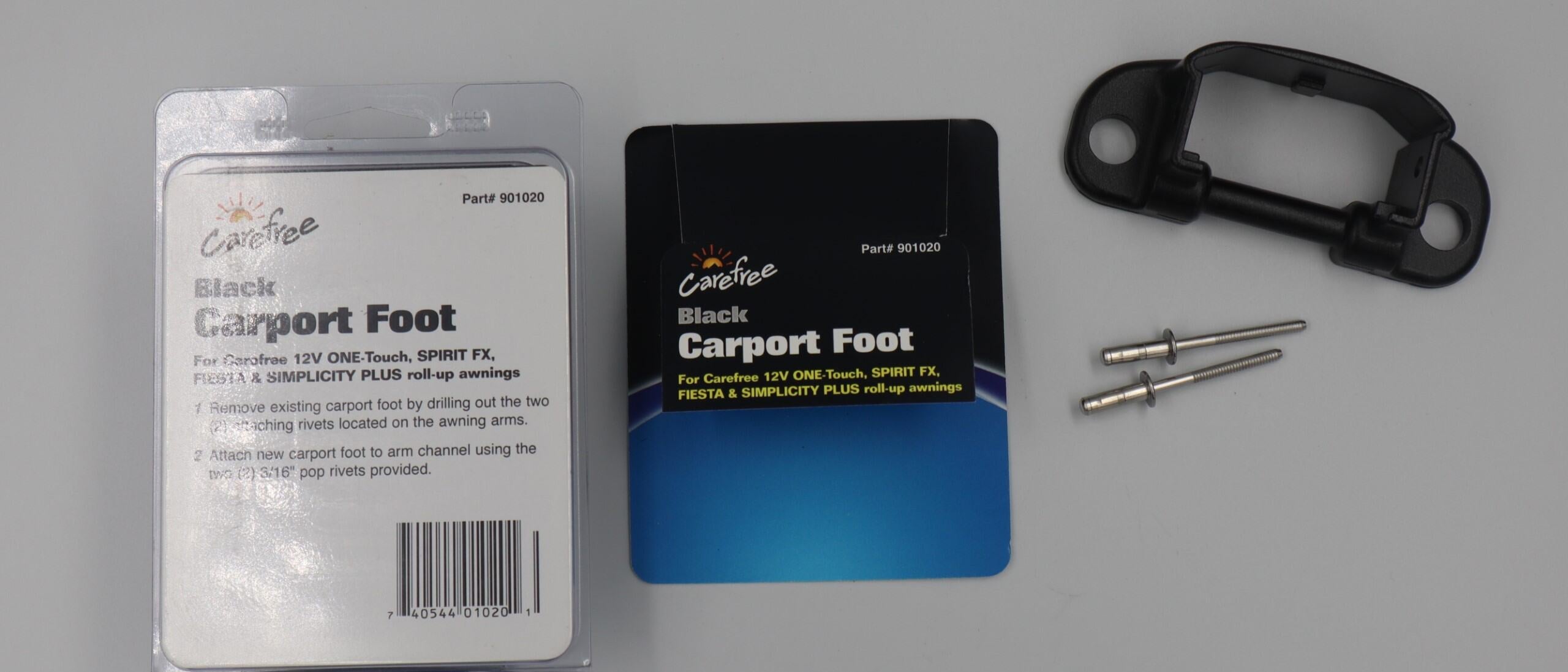 Carefree Black Car Port Foot for Main Inner Arm. 901020