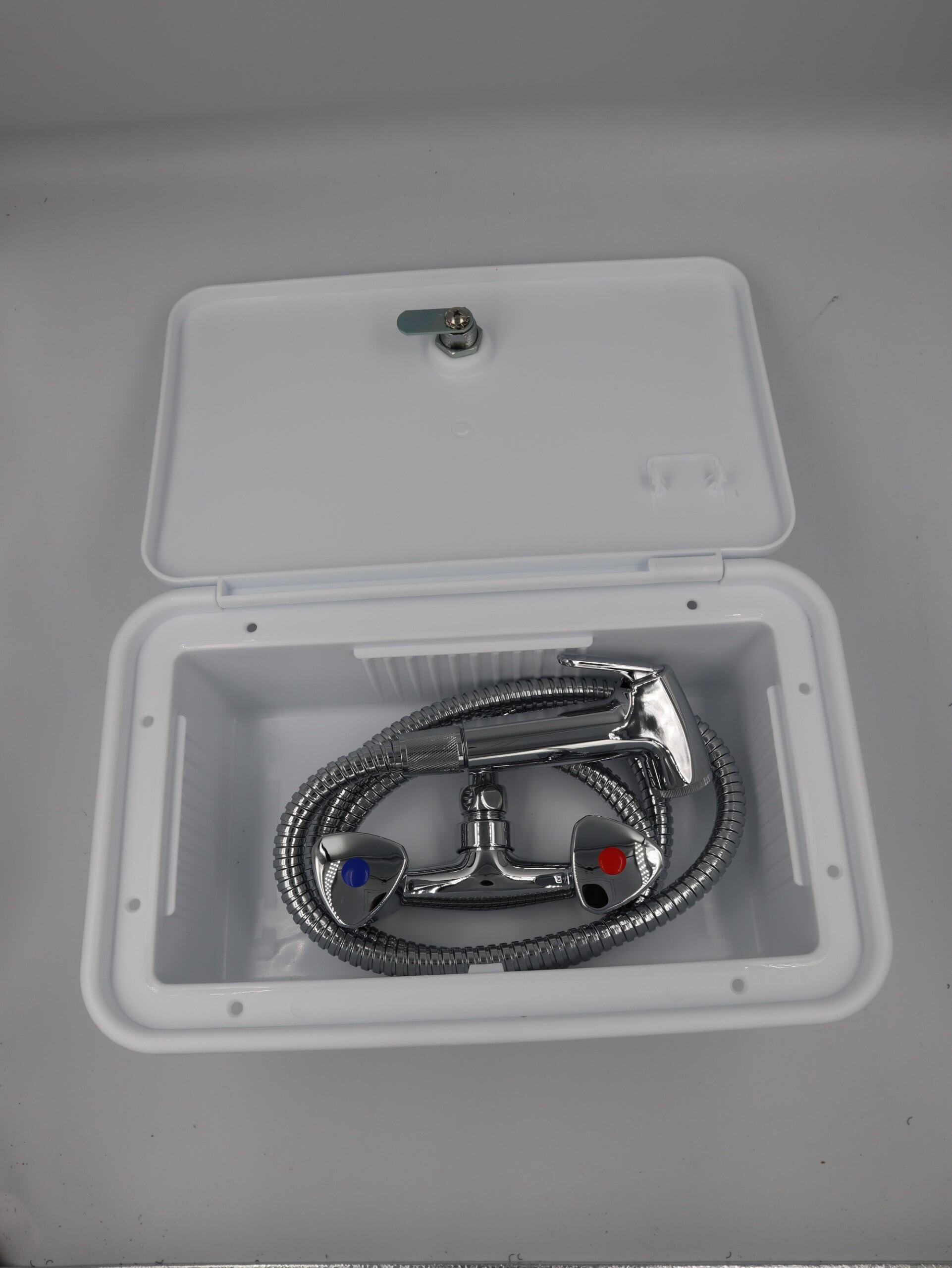 EXTERNAL SHOWER BOX WHITE WB1W WATERMARK
