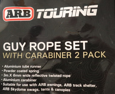 GUY ROPE SET W/CARABINER 2 PACK