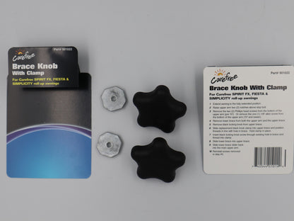 Carefree Pair of Black Locking Knob W/Nut. 901022