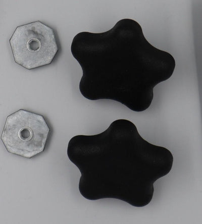 Carefree Pair of Black Locking Knob W/Nut. 901022