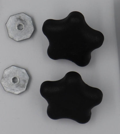 Carefree Pair of Black Locking Knob W/Nut. 901022
