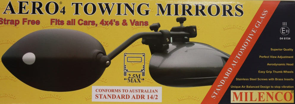 Milenco Aero 4 XXL Wide Convex Mirror (Twin Pack).  MIL2899