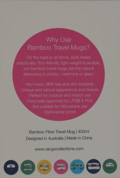 Bamboo Travel Mug | 400ml | The Iconic Collection | Vintage Pink