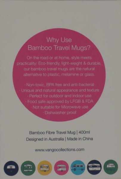 Bamboo Travel Mug | 400ml | The Iconic Collection | Vintage Pink