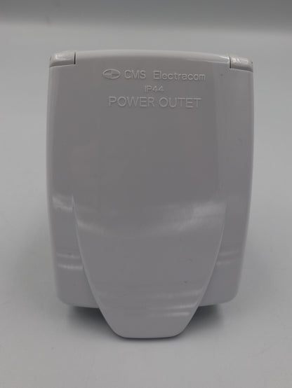 POWER OUTLET WHITE SINGLE  240V CMS