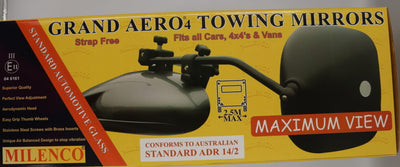Milenco Grand Aero 4 Extra Wide Convex Towing Mirror (Twin Pack). MIL2912