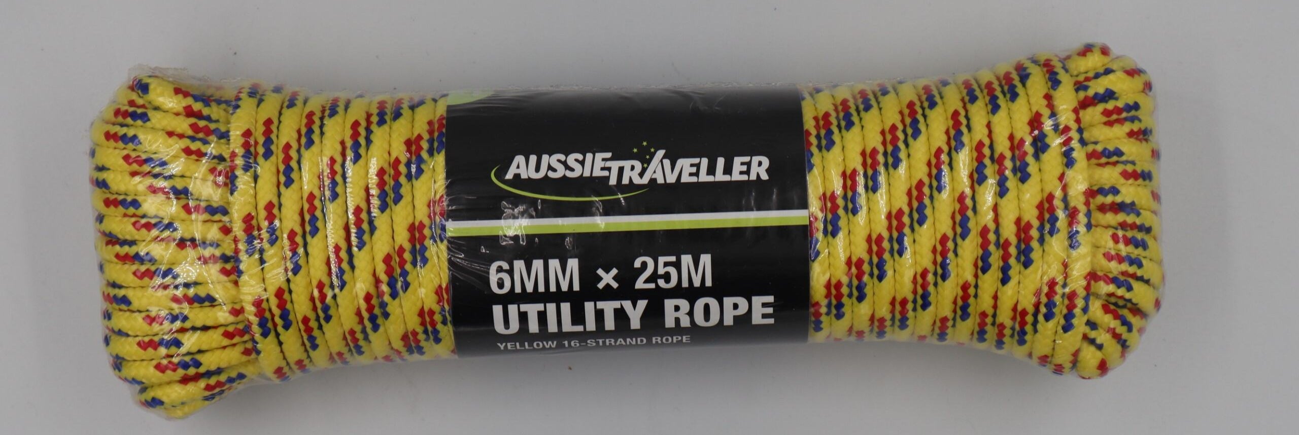 Utility Rope 6mm x 25m Yellow 350Kgs ATRV