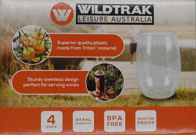 Wildtrak STEMLESS WINE GLASS 4 PACK