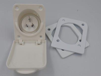 Power Inlet Socket 15A In White .IL15