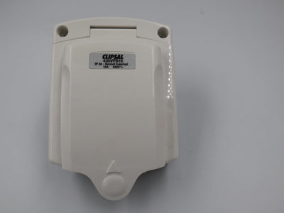 Clipsal (New) White External 15AMP Power Inlet. 435VFS15WE