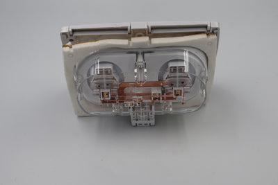 CMS Power Outlet Double Natural White. J17.2NW