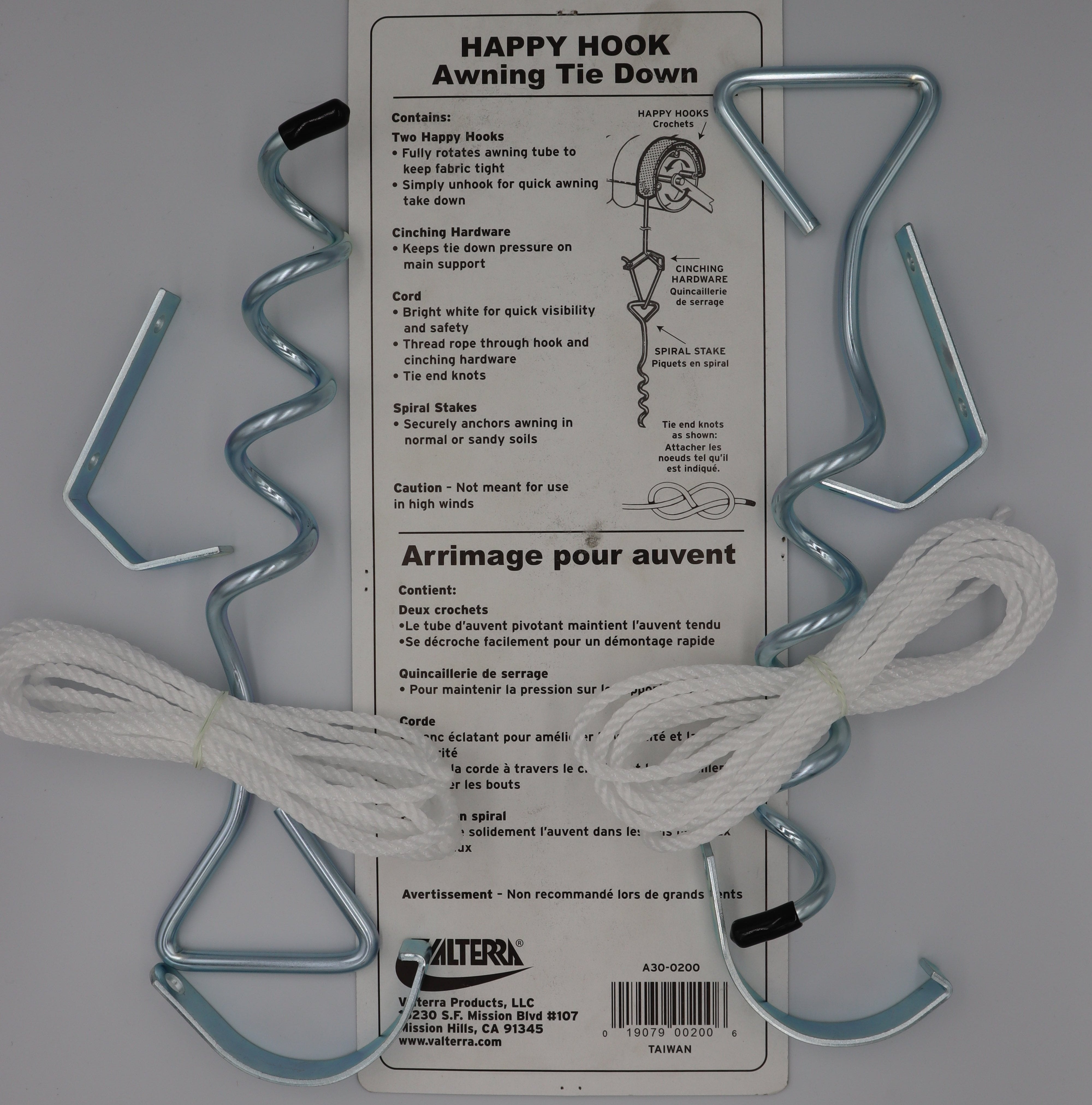 Happy Hook Awning Tie Down Kit. A30-0200