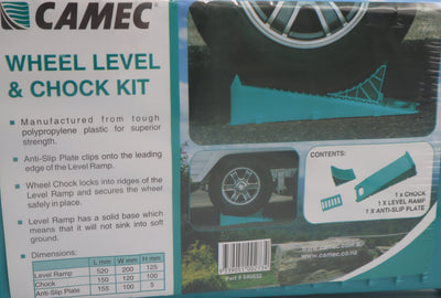 WHEEL LEVEL AND CHOCK CAMEC COLOUR TEAL