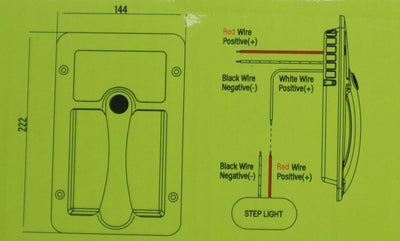 COAST RV - Replacement CAMEC Style 12V Grab Handle Entry Light | Amber & White - White