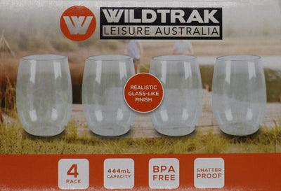 Wildtrak STEMLESS WINE GLASS 4 PACK