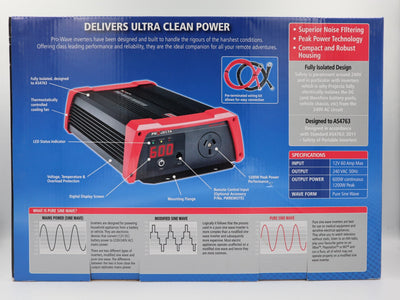 PRO WAVE 12V 600W PURE SINE INVERTER