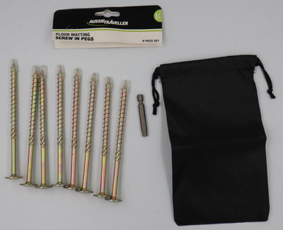 Screw In Mat Pegs 8pc Aussie Traveller
